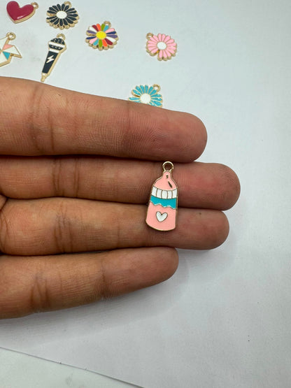 Milk bottle charm for Imitation Jewellery Making | Century Fancy Beads
